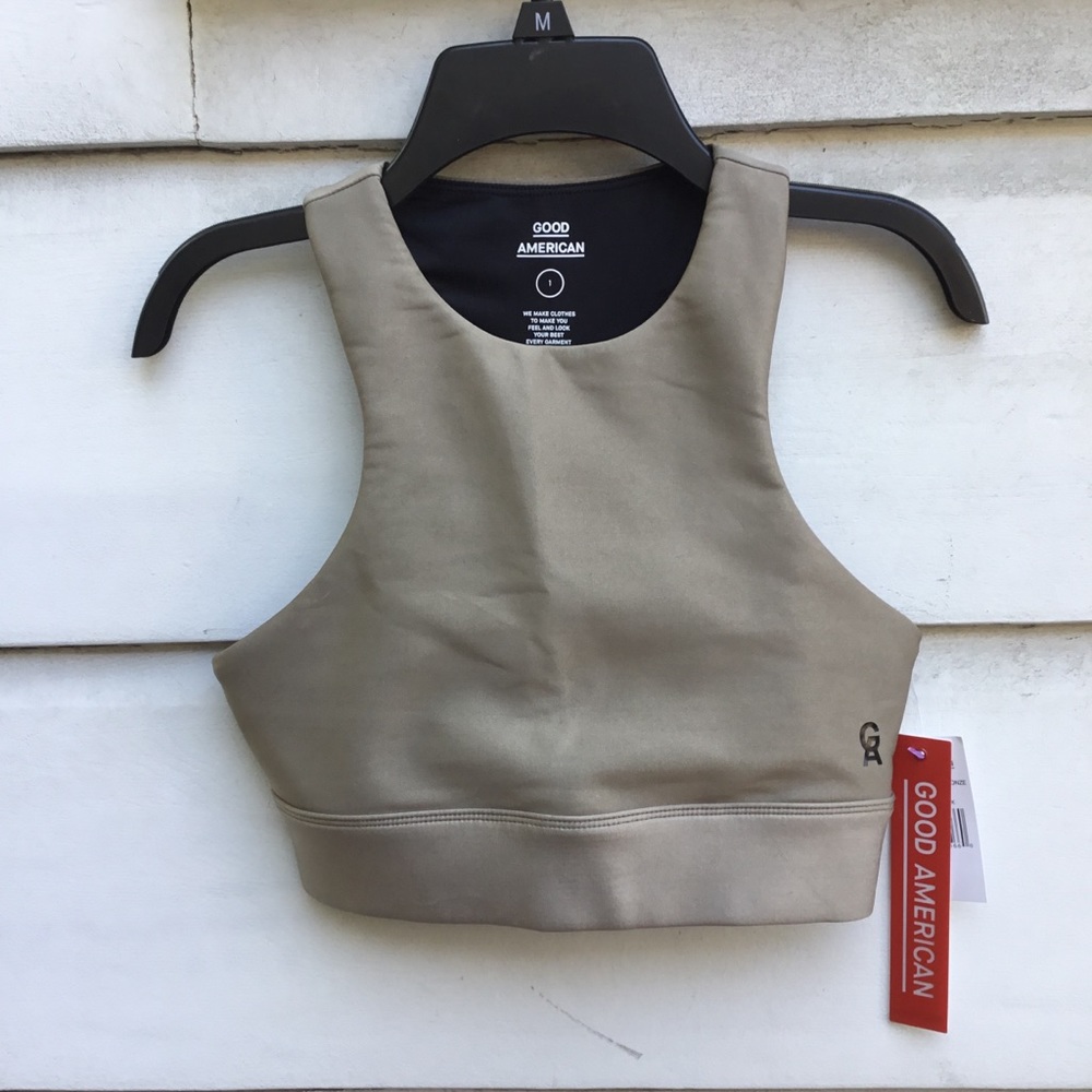 New Good American cropped supportive tank top S